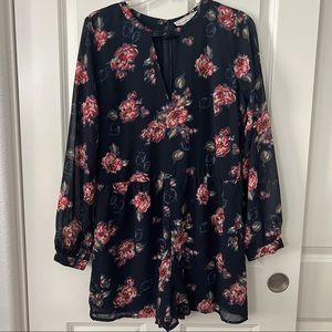 Abercrombie & Fitch Blue Floral Romper
